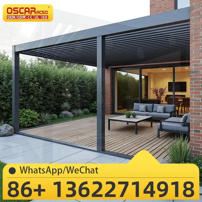 

High Quality Movable Waterproof Outdoor Retractable Motorized Canopy Breezeway Outdoor Courtyard Use Patio Balcony Protection pe