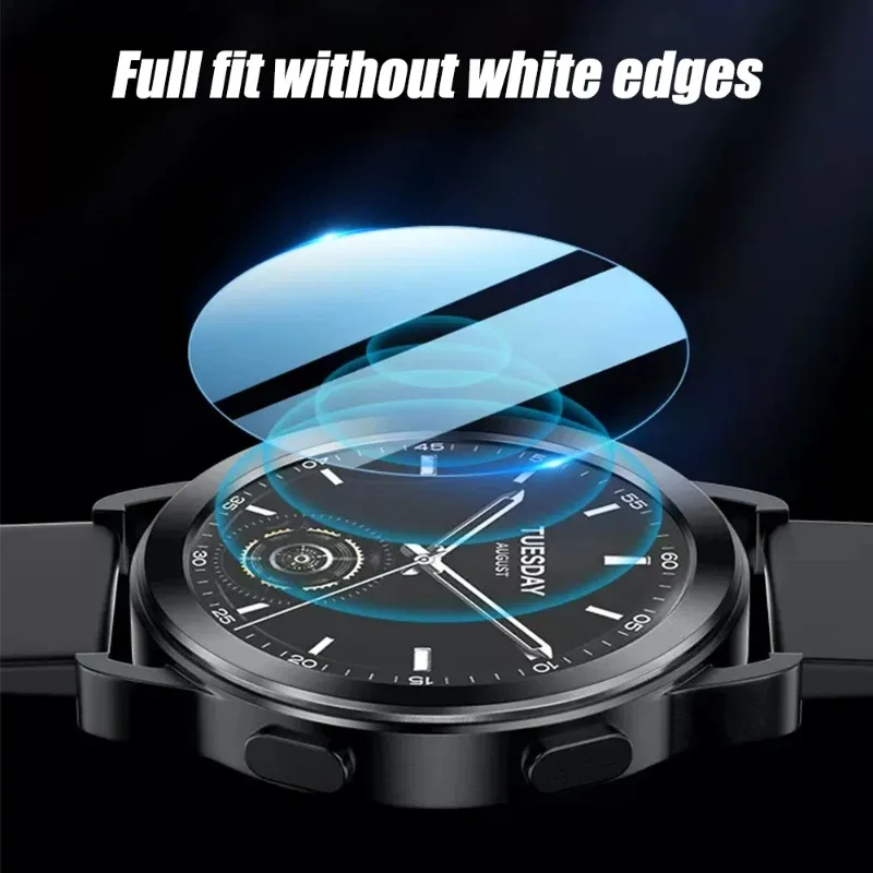 5-1PCS Screen Protector Film for Xiaomi Watch S3 HD Clear Anti-scratch 9H Hardness Tempered Glass Film Cover for Xiaomi Watch S3