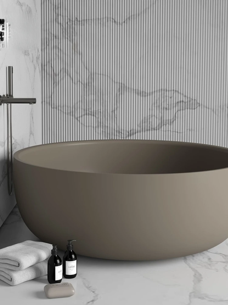 Independent Integrated Qimeishi Household Bathtub Internet Celebrity Hotel Homestay Couple Artificial Stone Bathtub