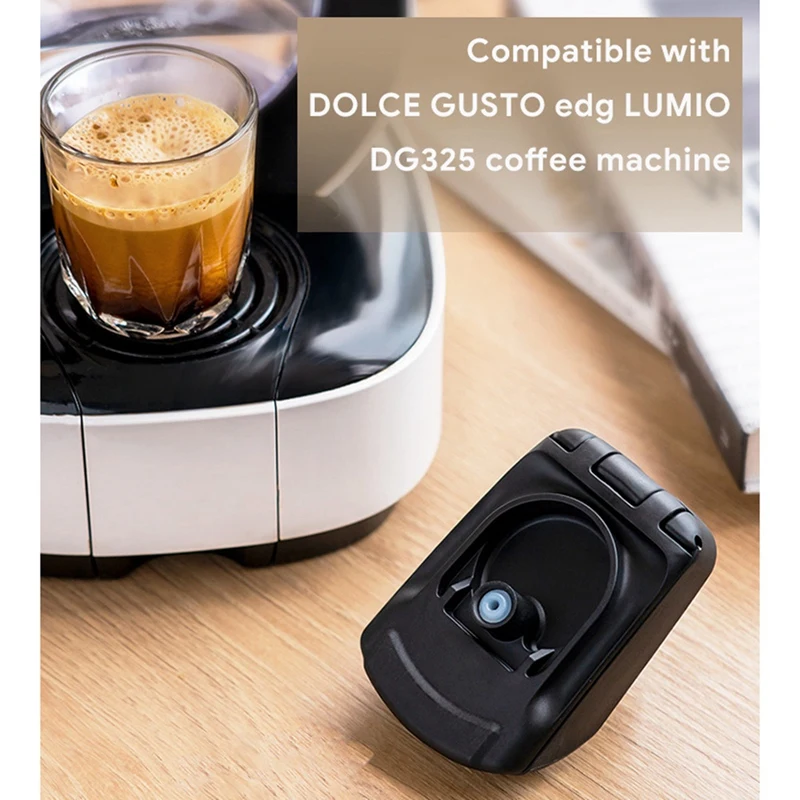 Reusable Coffee Adapter For Dolce Gusto Lumio EDG325 Machine Capsule Transfer Refillable With Powder Press Hammer