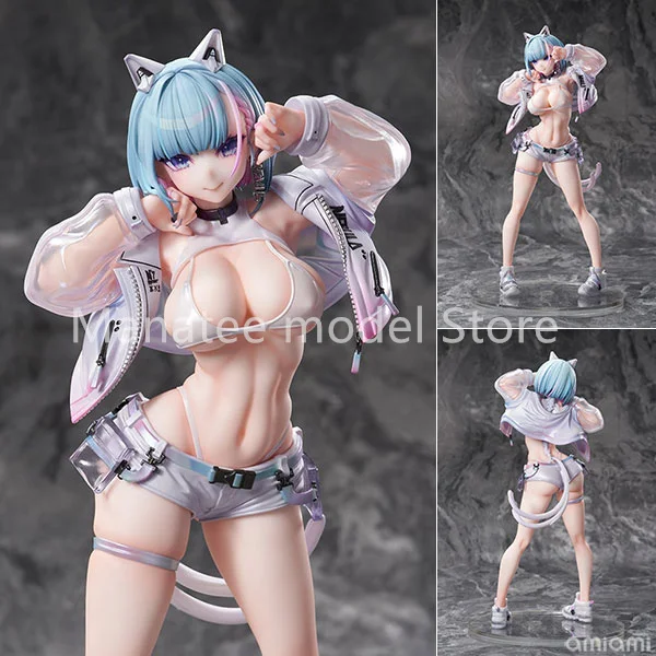 ﻿   Bibic botões originais kin mirai nekomata miu 1/6 pvc figura de ação anime modelo brinquedos coleção boneca presente
