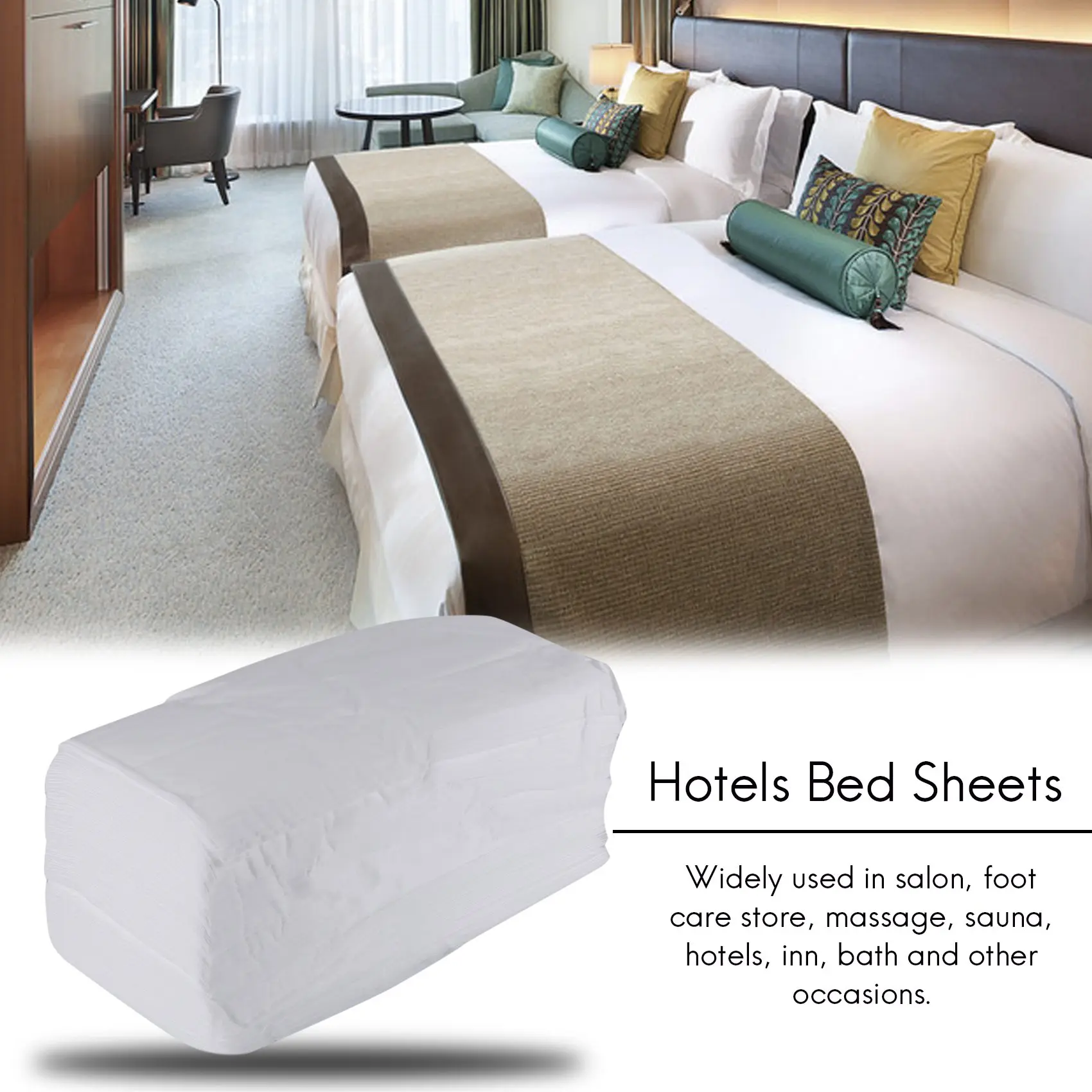 

ГОРЯЧИЕ 100 шт. одноразовые простыни, водонепроницаемое покрывало для салона красоты, спа-тату, массаж, отели, простыни, защита от грязи, белая часть