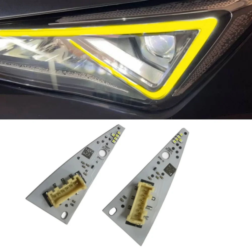 

Yellow Daytime Running Light DRL Boards B134498-A For SEAT Leon Formentor Cupra LED Headlight 5FJ941475 5FJ941476