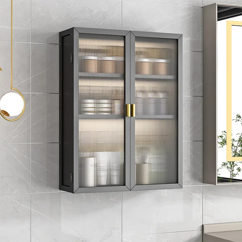 No Punching Bathroom Rack Toilet Cosmetics Storage Cabinet Wall Hanging Washstand Wall Hanging Cabinet Bathroom Cabinet