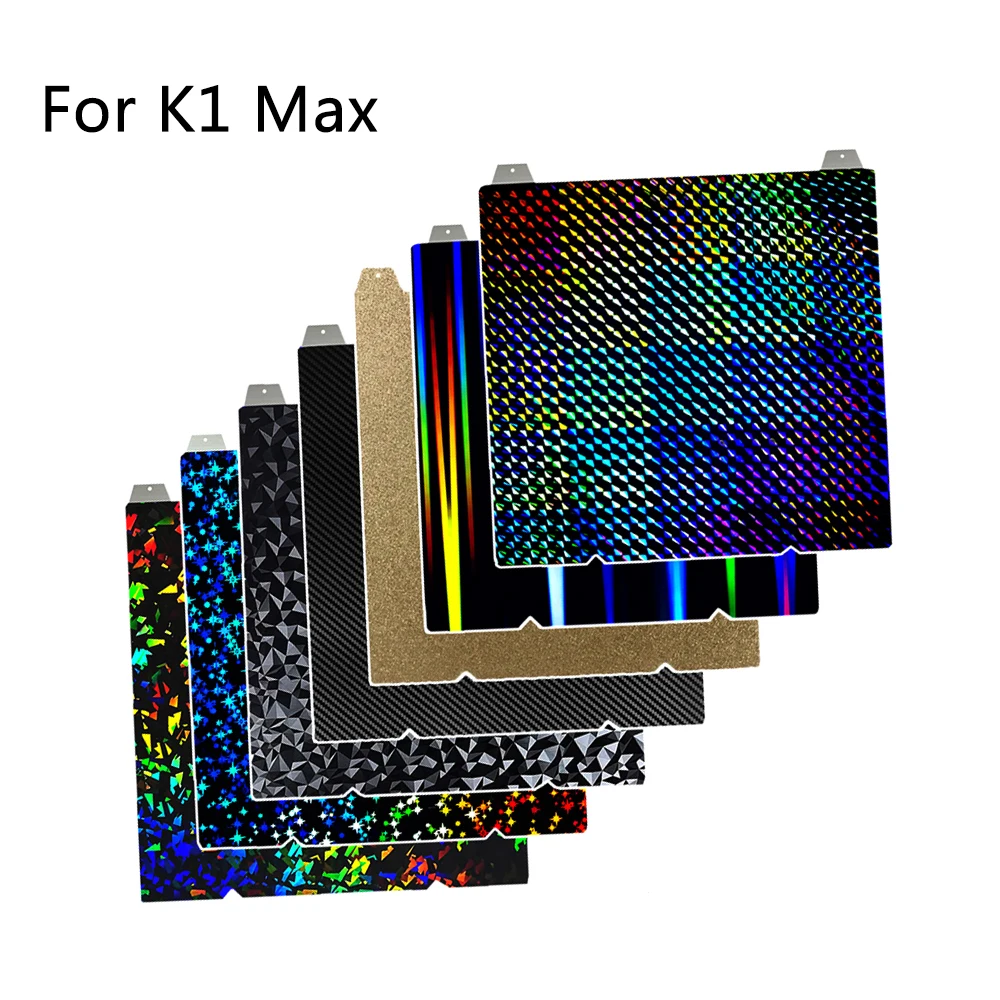

K1 Max 310x315mm Build Plate for Creality K1-Max PEI H1H PEO PET Carbon Fiber Plate Double Side K1Max Spring Steel Hot bed Sheet