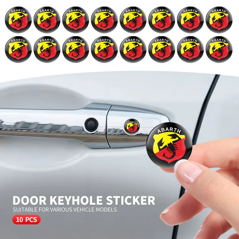 Car Lock Keyhole Stickers Door Lock Protect Car 3D Stickers For Abarth Nissan Skoda Peugeot Citroen LEXUS Infiniti Dacia Tesla