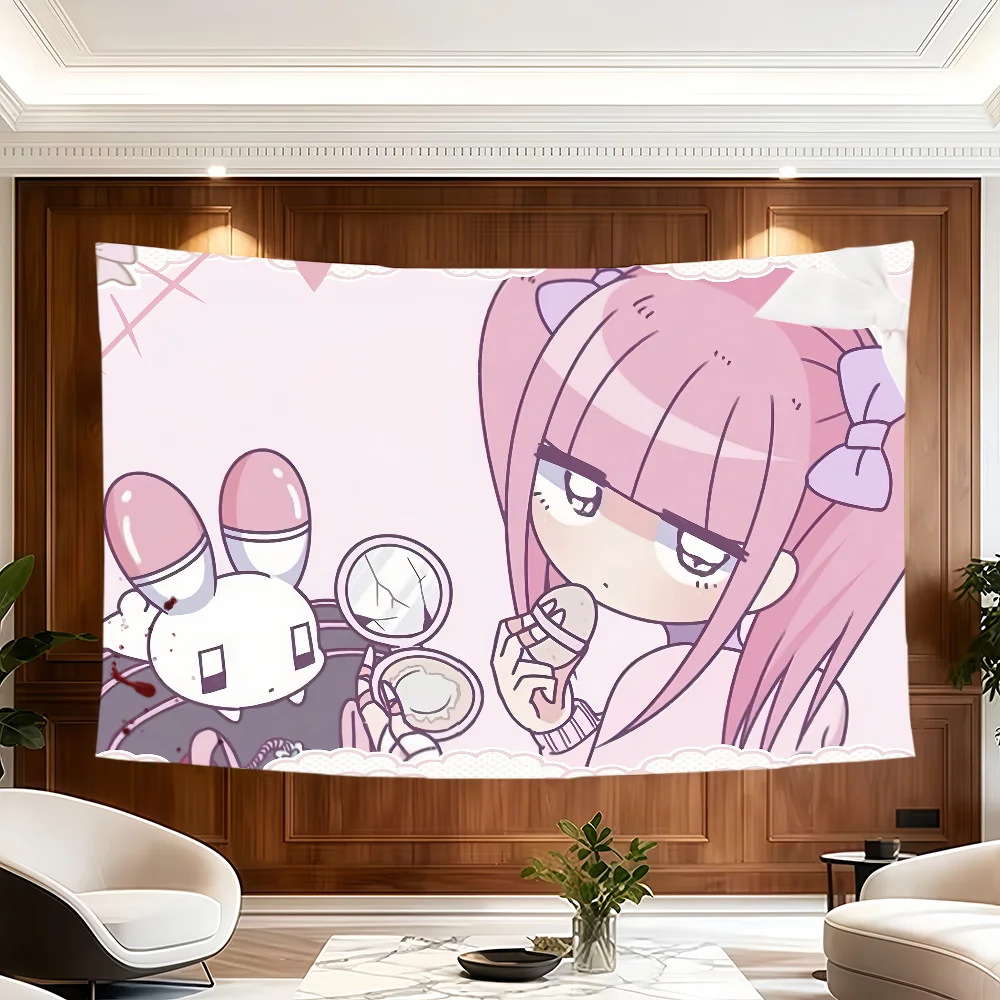 Anime Menhera Chan Flagge, dekorative Banner, geeignet für Outdoor-Camping, Familienfeiern und Gartenwände, Geschenk – Detail 4