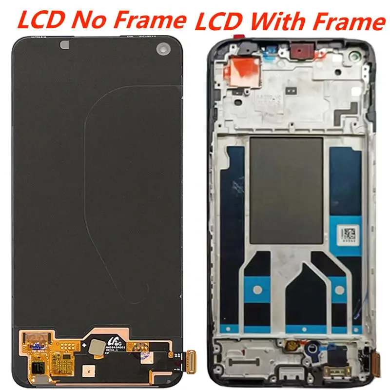 Original AMOLED For Oppo Reno8 4G CPH2457 Reno 8 5G CPH2359 LCD Display With Frame Touch Screen Digitizer Assembly Replacement