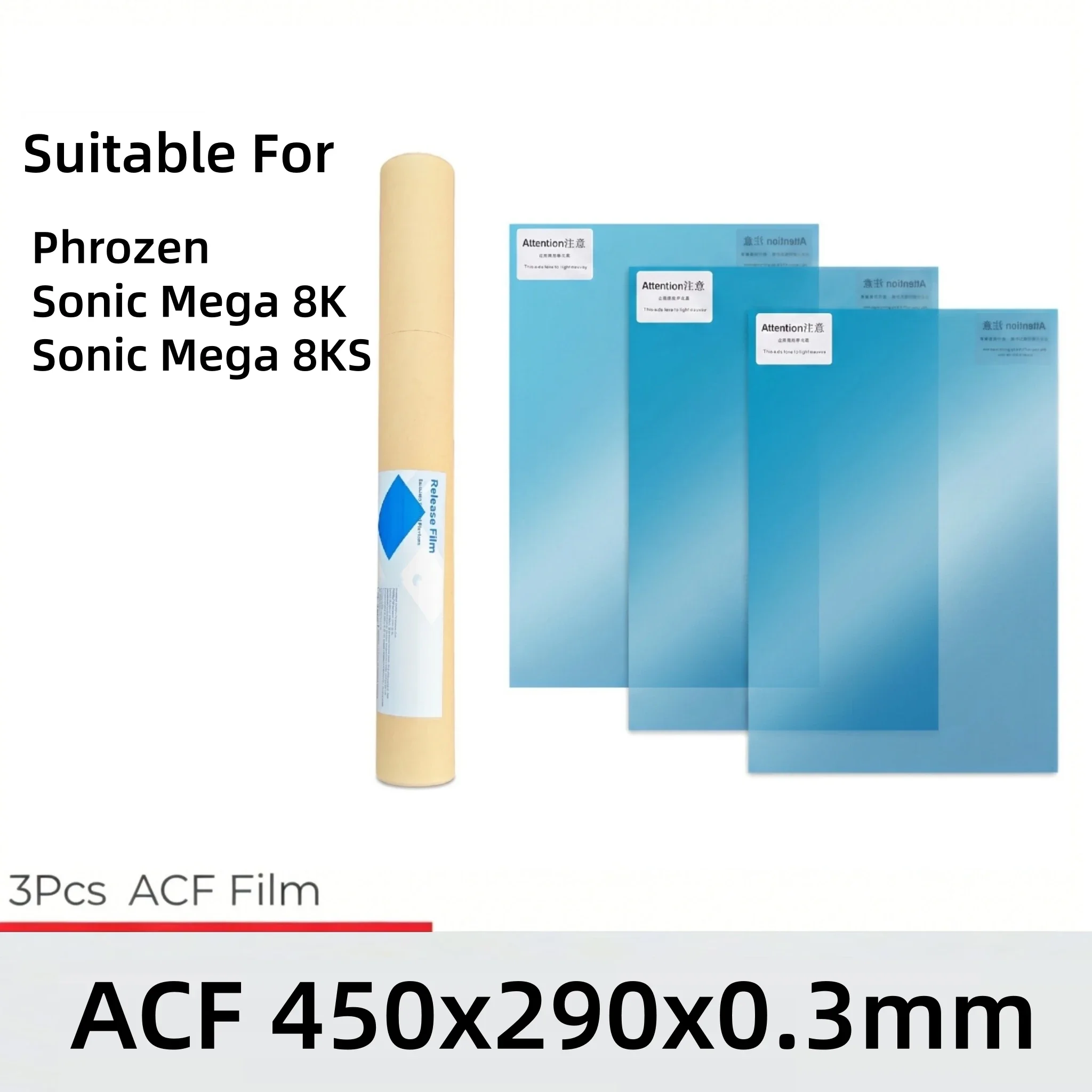 3 Stück Ablösefolie 290x450mm ACF-Folie für Phrozen Sonic Mega 8K 8KS V2 ANYCUBIC M7 Max Creality Halot Max Resin 3D-Drucker Teile