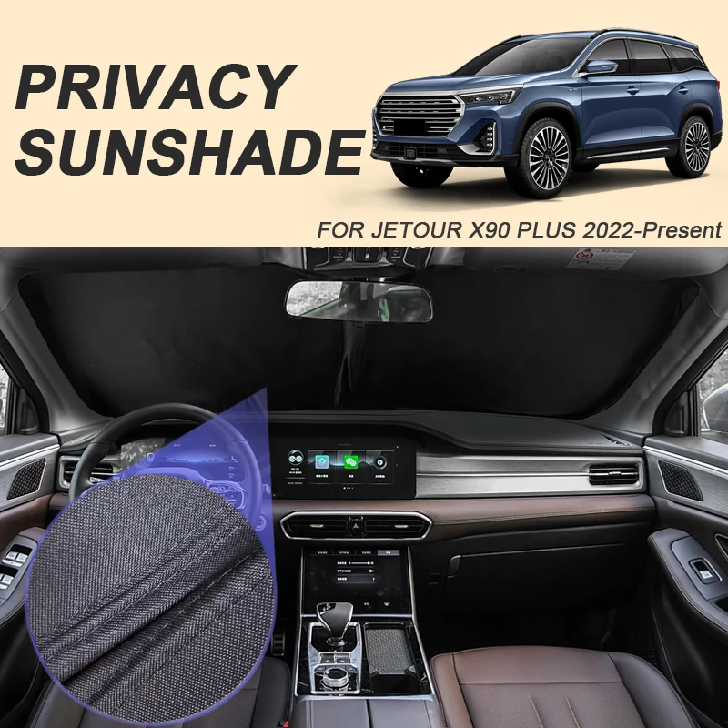 

Автомобильный солнцезащитный козырек на черное окно для JETOUR X90 PLUS 2022, автоматический анти-УФ-тепляционный защитный чехол, аксессуар для интерьера