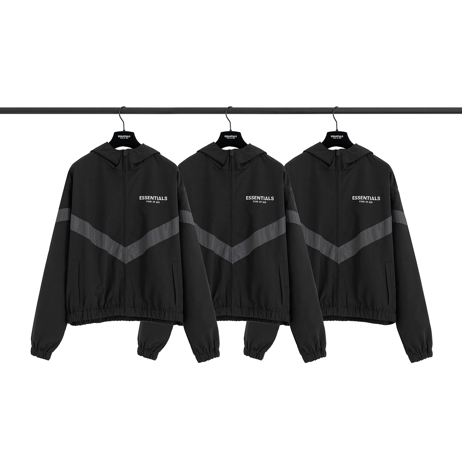 

Reflective Streetwear FOG entials High Street Jaet Men's Women's Outdoor Windbreaker Coat Loose Fit Youthful ular