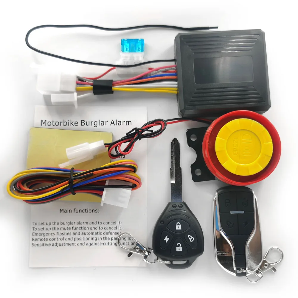 

Motorcycle Anti-Theft Alarm System Wireless Remote Engine Starter Stop with Remote Controller Key Module Horn for 12V Motorcycle