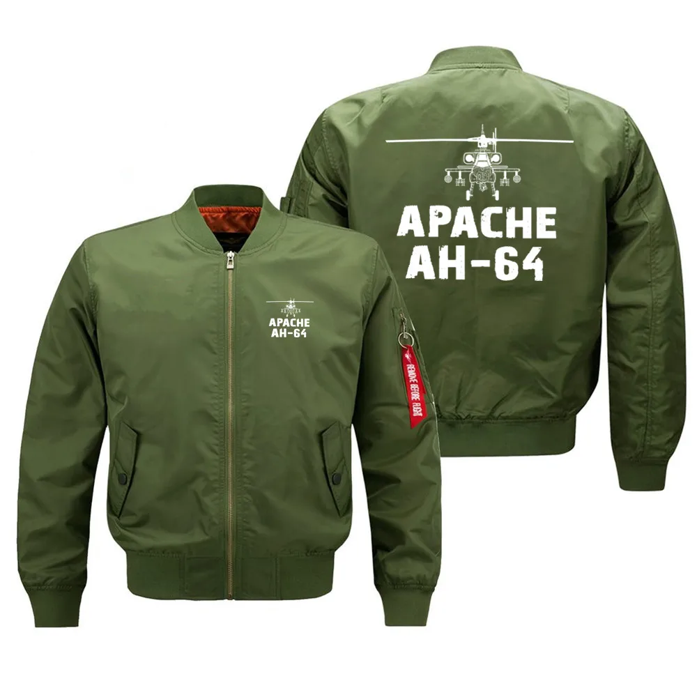 Jaquetas Bomber Apache Ah-64 masculinas, casacos Ma1 para pilotos aviadores, primavera, outono, inverno