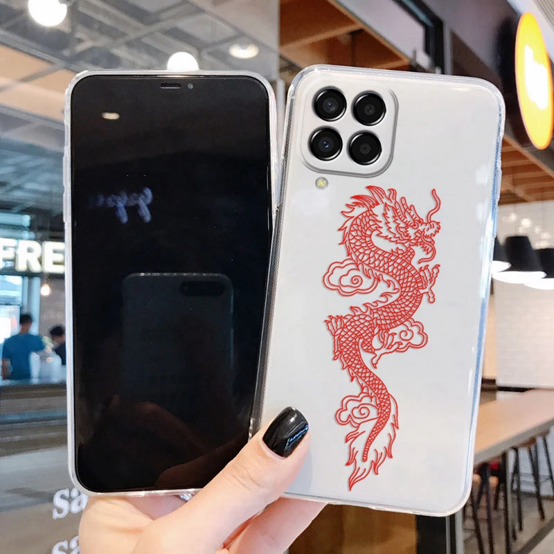 For Samsung Galaxy M33 5G Case Cute Cat Cartoon Protective Soft Silicone Phone Cases For Samsung M 33 GalaxyM33 Bumper Clear Bag