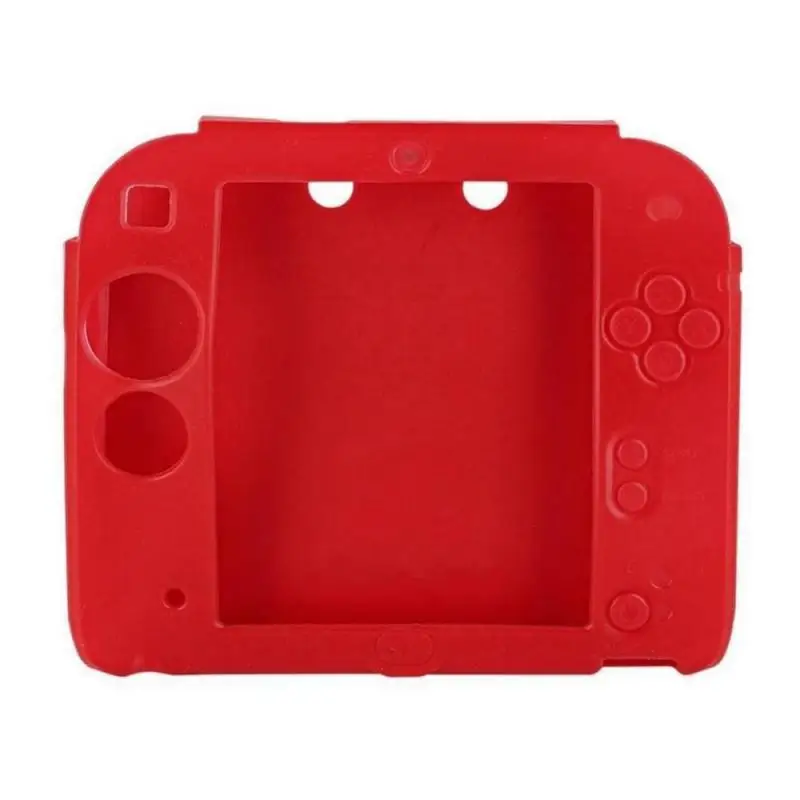 Casing pelindung kulit silikon lembut, casing penutup pelindung, silikon lembut, Anti selip, aksesori tahan guncangan, untuk konsol genggam, pemutar Game 2DS