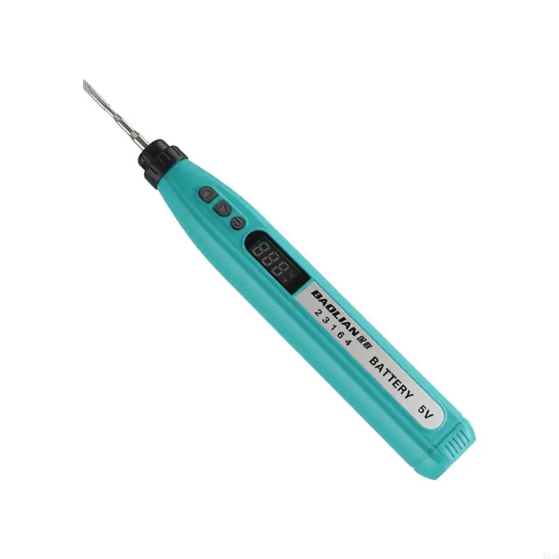 Wireless Soldering Iron with Digital Temperature Display, Adjustable Heat Control, Rechargeable Battery for Electronics M4YD