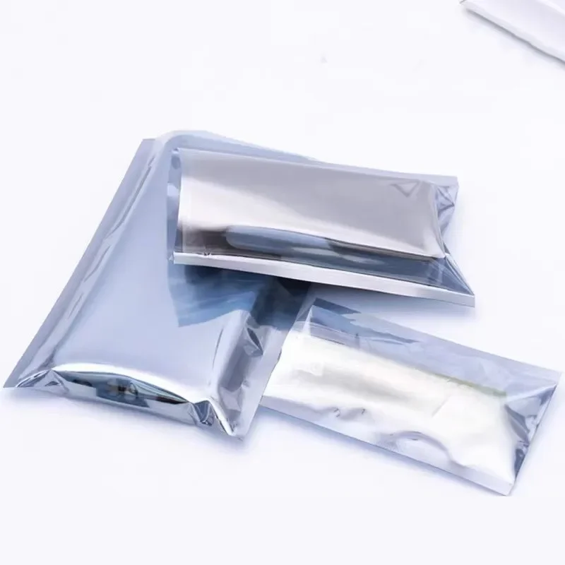 100pcs Open Top Anti Static Shielding Bag ESD Anti-static Instruments Cellphone Hard Disk Memory Module Cards Video Card Pouches