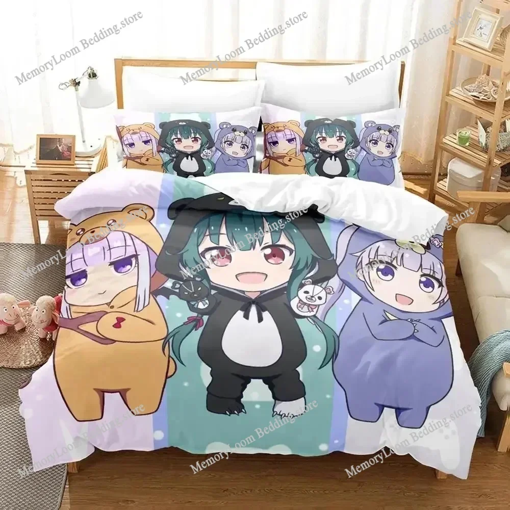 

Anime Kuma Kuma Kuma Bear Bedding Set Boys Girls Twin Queen Size Duvet Cover Pillowcase Bed Kids Adult Home Textileextile