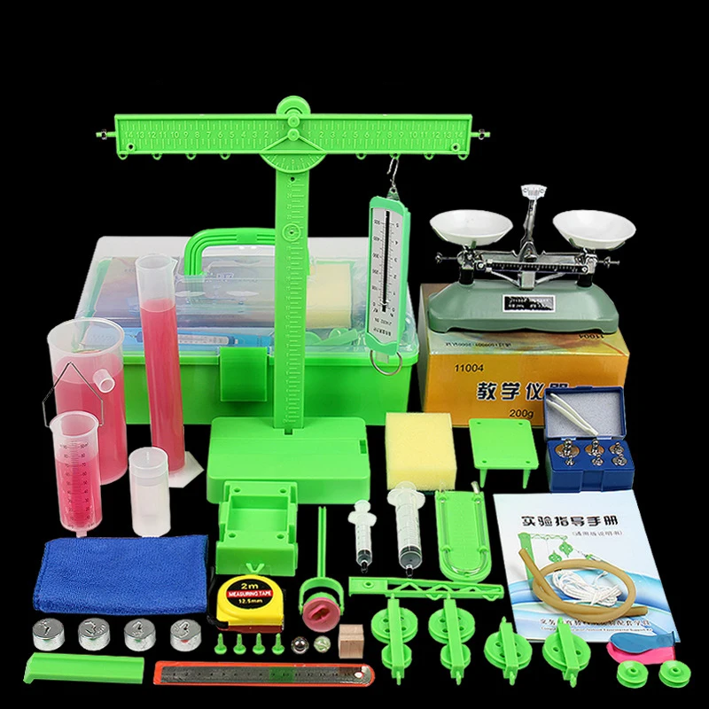 Physic Mechanical Experiment Lever Pulley Friction Balance Force kit School Lab Physics Educational Toys with Carrying Case