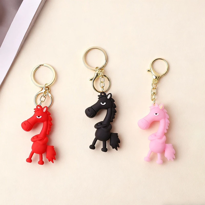 Bew سنة الحصان المفاتيح معلقة قلادة المفاتيح لحقيبة حفلة تفضل هدايا عيد الميلاد كاواي الحصان قلادة جدول الأعمال 2026