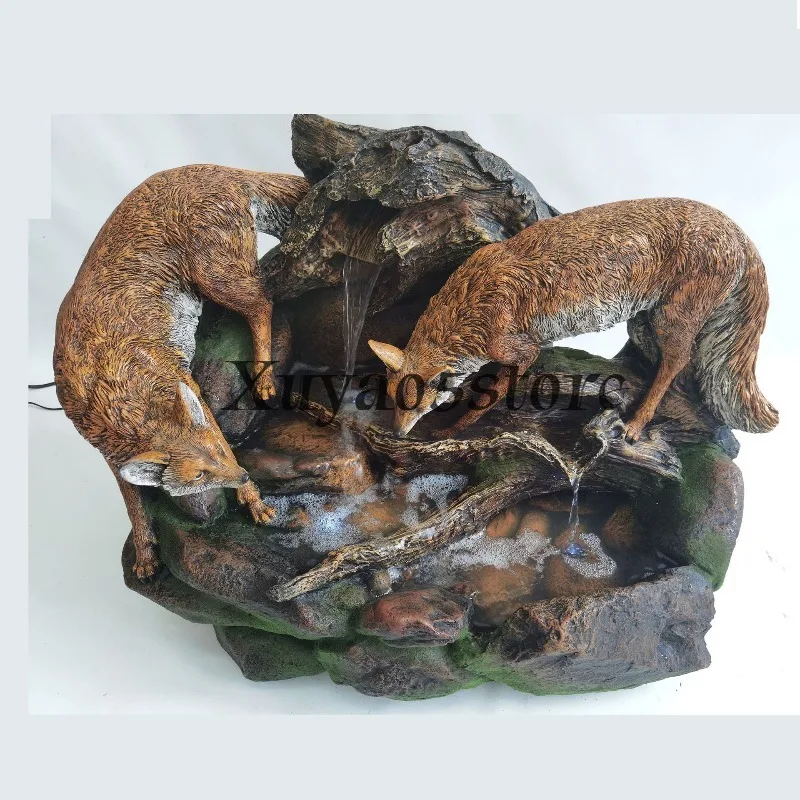 Resin Fountain Flowing Outdoor Garden Animal Balcony Garden Home Circulation Flowing Water Floor Landscape Ornaments Courtyard