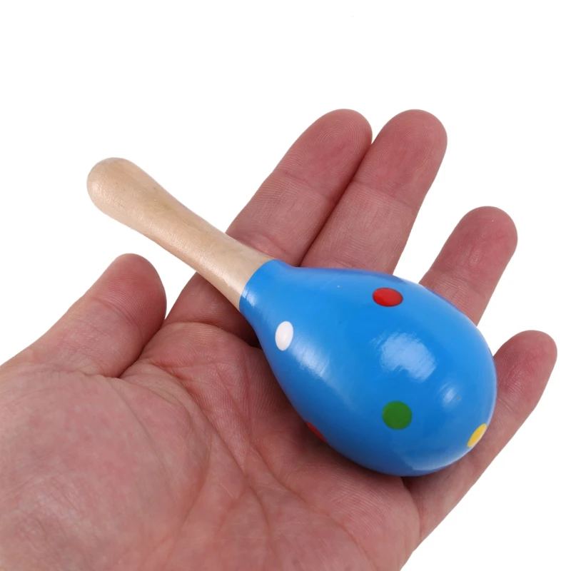 60 piezas de Maracas para recuerdos de Fiesta Maraca Maracas de madera Mini Maracas coloridas para recuerdos de Fiesta, colores aleatorios