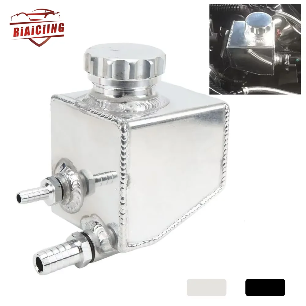 Aluminum Power Steering Pump Fluid Reservoir Tank Polished for V6 V8 VT VX VU VY VZ VE LS1 LS2 Silver Black Fuel Tank