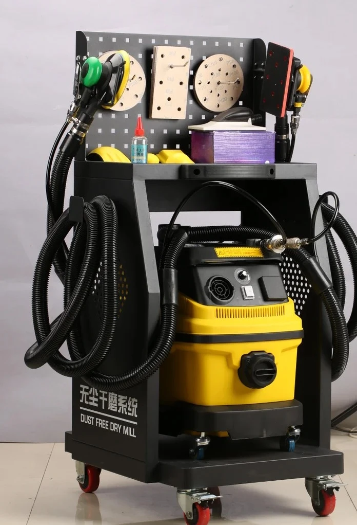 New Hot Selling Advanced Dual Station Pneumatic Vacuum Extraction System Dust-Free Car Polisher with Auto Paint Repair Function