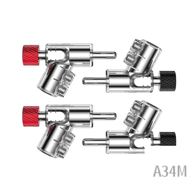 

A34M-M21R Настоящий родиевый 45-градусный разъем типа «банан» с двойной винтовой фиксацией, прямоугольные разъемы для динамиков типа «банан»