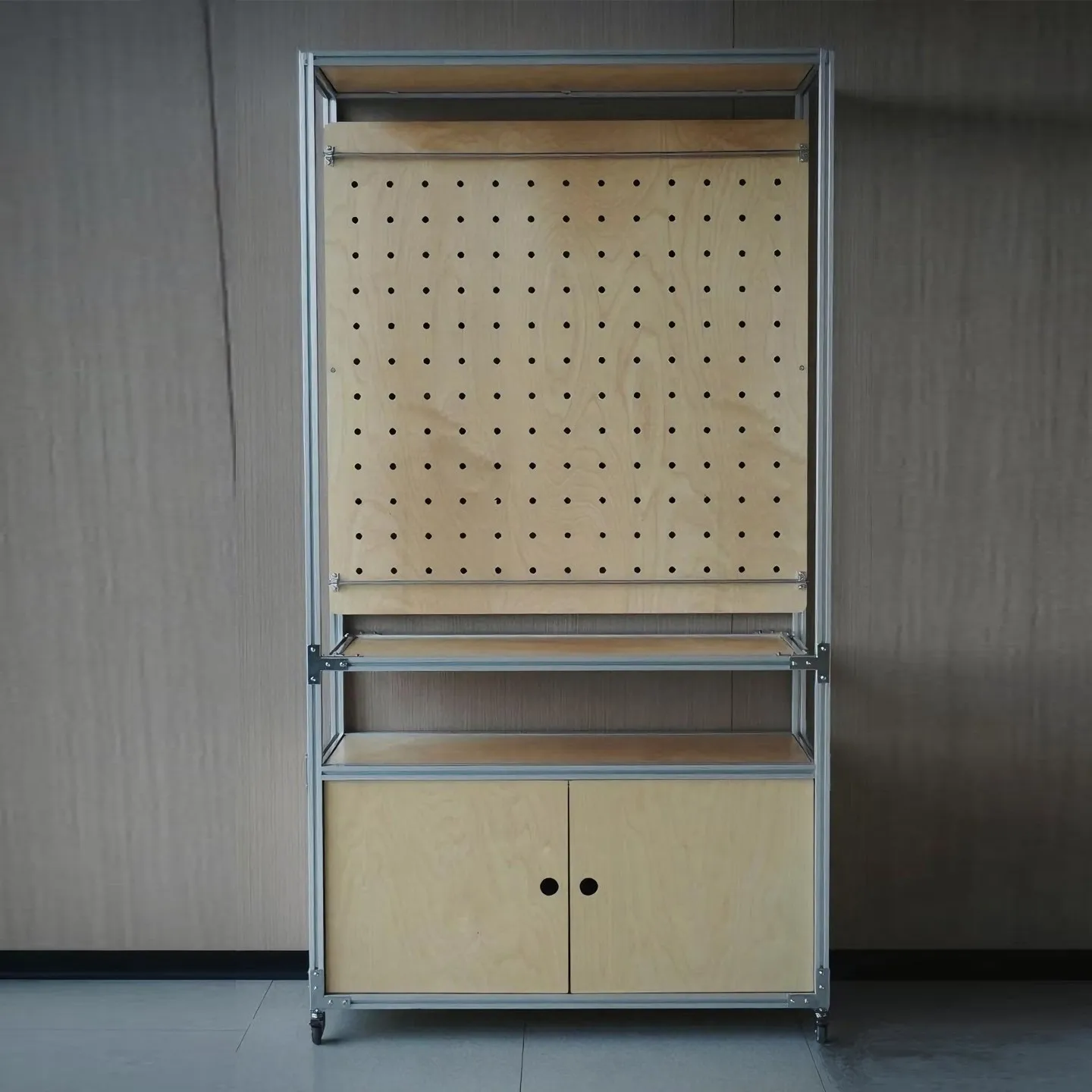 

TLF Reserve Modern Birch Wood Aluminum Profile Display Cabinet for Supermarket Shopping Mall Storage