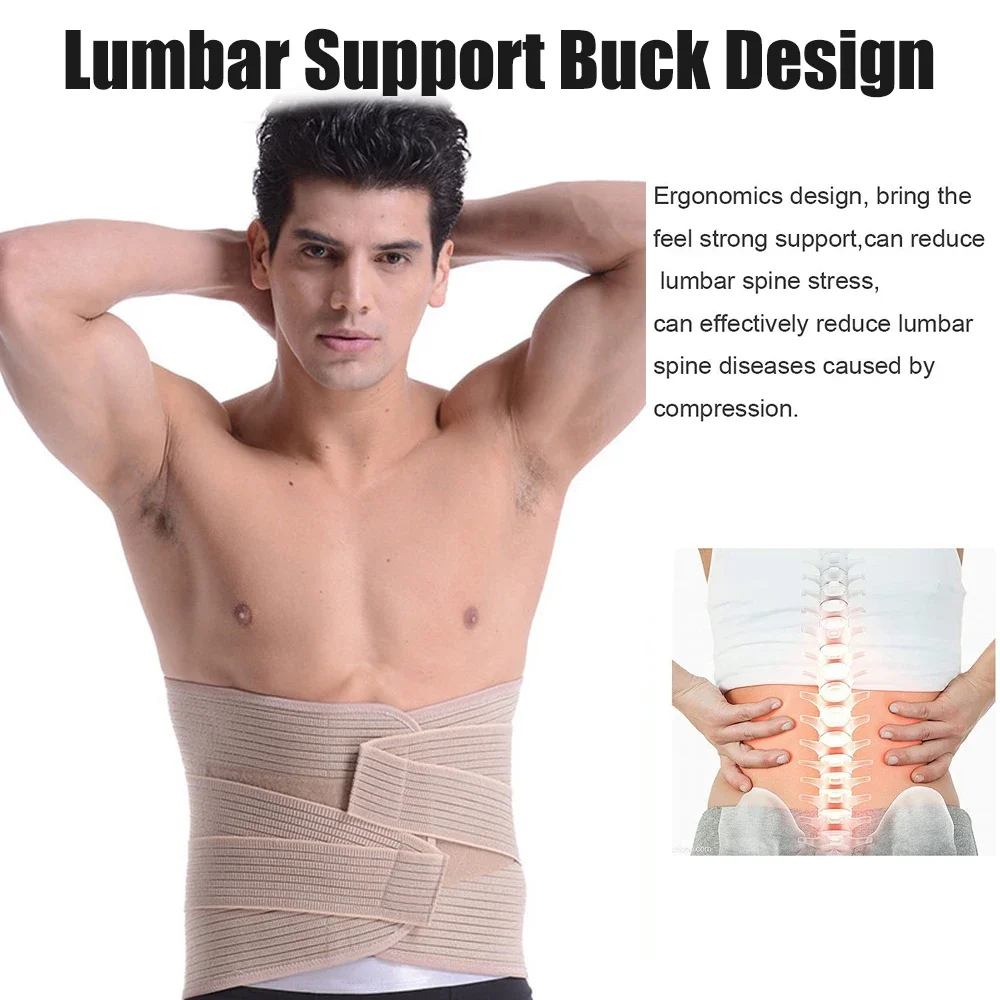 Adjustable Back Compression Brace Wrist Support Women Men Pain Relief Lower Back Brace Sciatica Lumbar Brace Belt Lifting