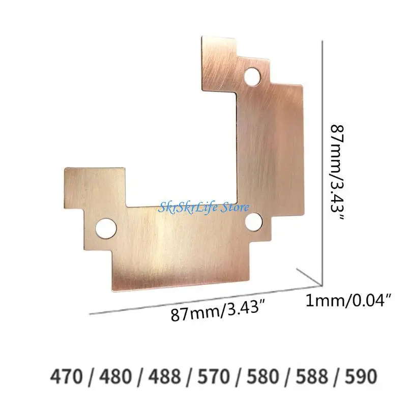 E65E الرسومات بطاقة Copper Deathink Cooler PALD FAD 488 570 580 588 590