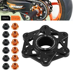 For KTM 2014-2022 2023 1290 Super Duke GT/R Rear Sprocket Carrier Sprocket Nuts M10*1.25 CNC Aluminum Drive Flange Hub Cover