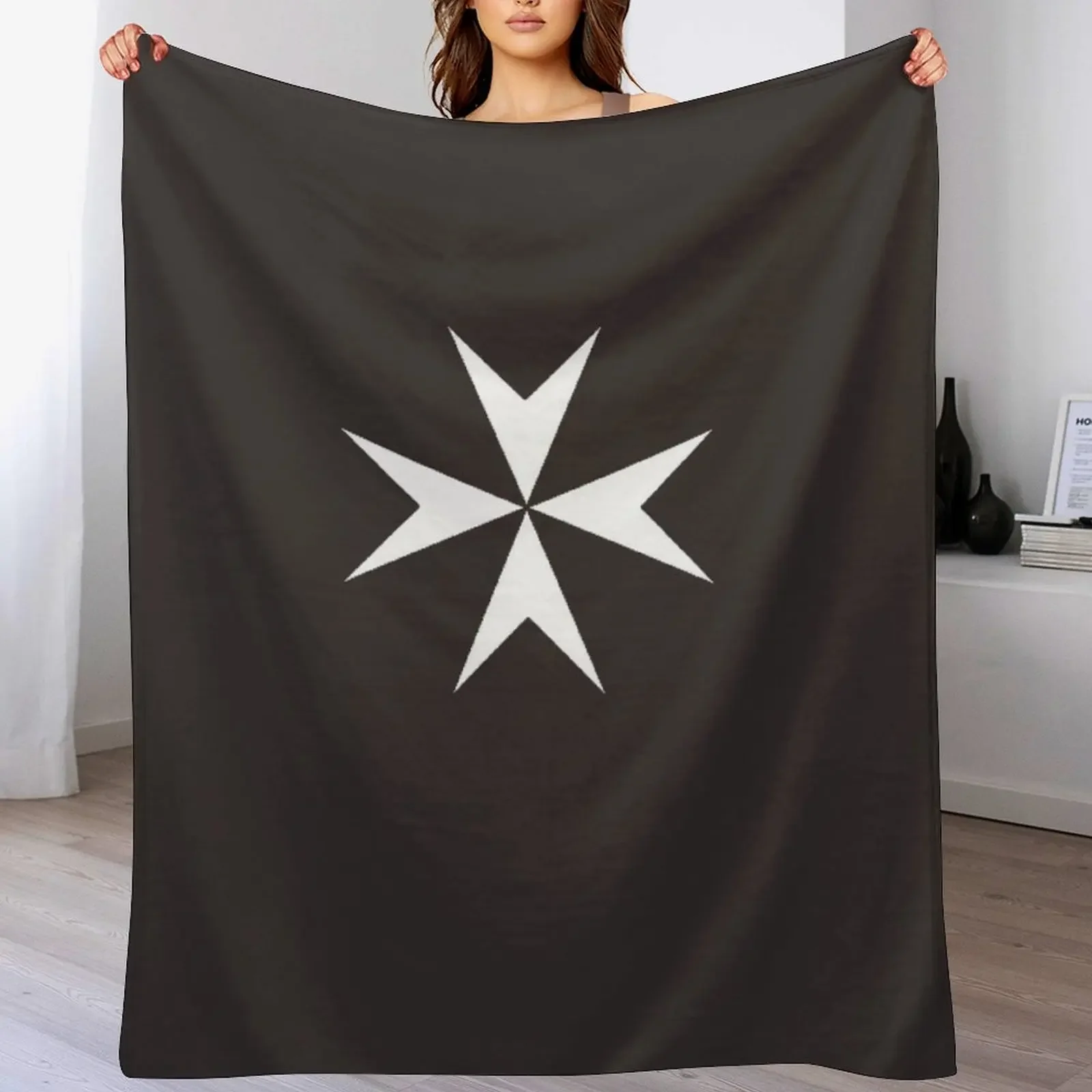 Cross of the Order of St. John. MALTA, MALTESE. Classic T-Shirt Throw Blanket for sofa Shaggy Luxury Brand Blankets