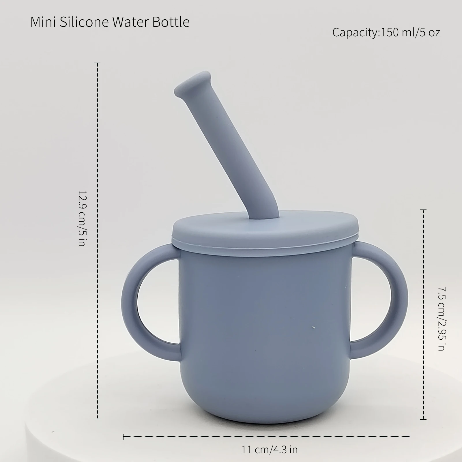 1pc Mini 150ml Portable Children\'s Straw Cup, 5oz Kids Beginner Drinking Cup With Silicone Straw, Practical Feeding Cup For Baby