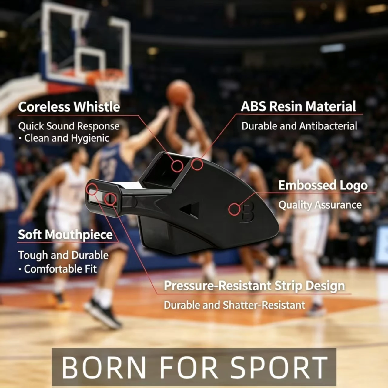 B Eye-catching Stylish Professional Referee Whistle, Dopamine Vibrant Multi Color Sports Whistle, Loud Crisp Sound Whistle