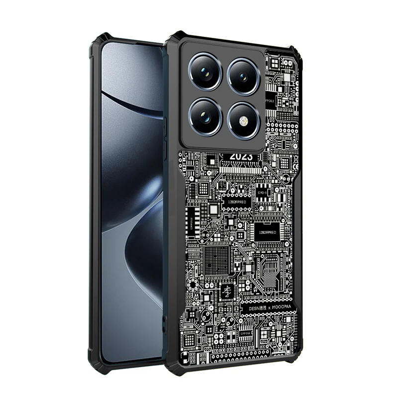 

Для Xiaomi 14T Pro 13T Pro 12T Pro 11T Pro 10T Pro 10T Lite 9T Pro Прозрачный чехол для предотвращения падения с узором No 39