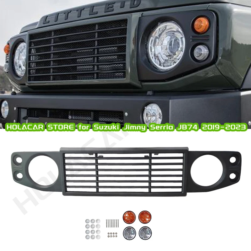 

Передняя решетка автомобиля ABS Defender Style LITTLE D Racing решетка для Suzuki Jimny JB64 JB74 2019 2020 2021 2022 2023 2024 Jimny 5 дверей