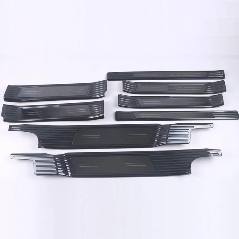 Black Stainless steel Door Sill Scuff Plate Guard Molding Cover For Toyota Sienna 2021-2022-2025-2026