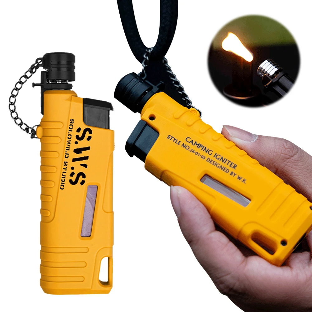 Portable Retractable Igniter Windproof Camping Electronic Igniter Waterproof Outdoor BBQ Igniter for Travel Camping