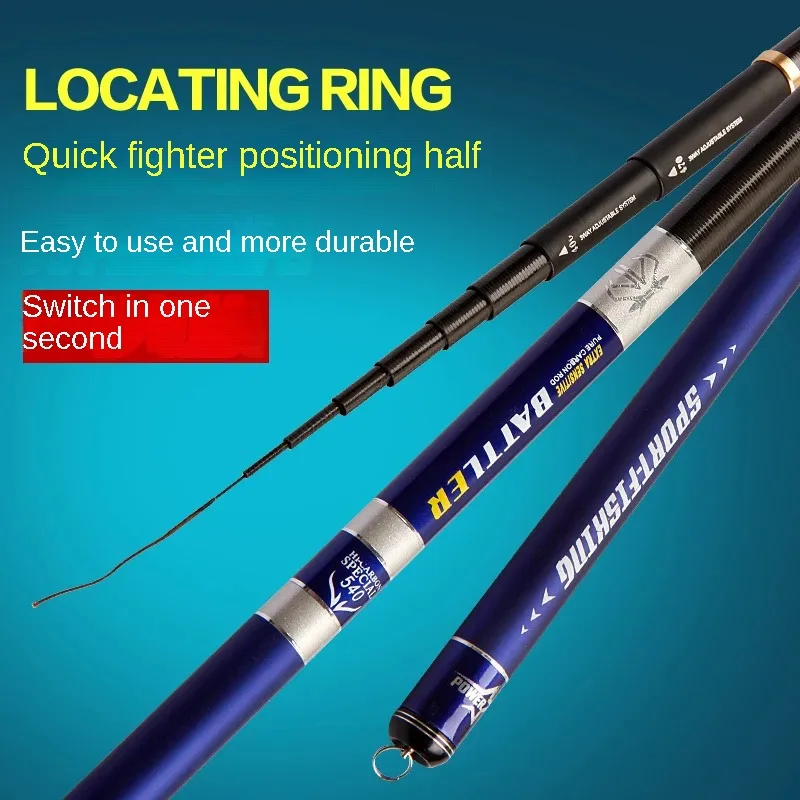 

Fishing rod 5.4 meters, 7.2 meters, ultra light, ultra hard, three positioning short section hand rod, stream rod, 28 adjustable