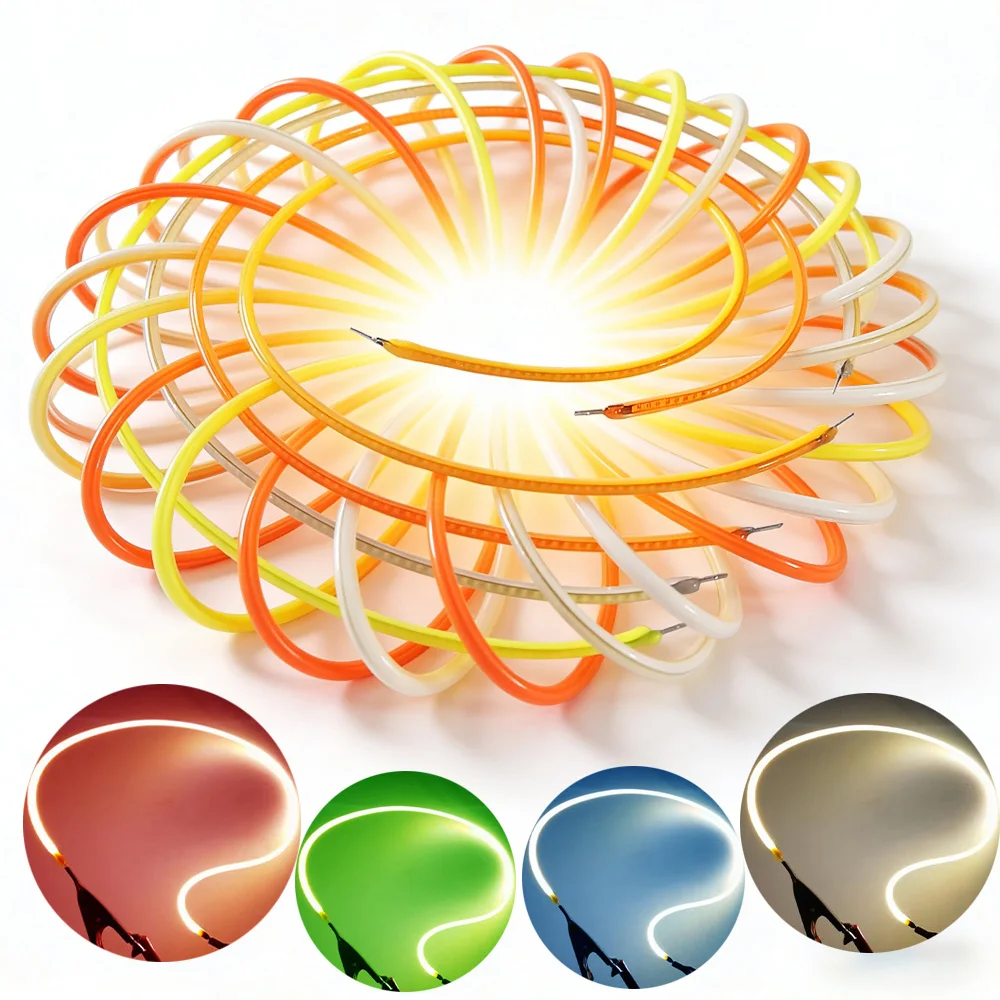 

LED Soft Silament Lamp DC3V DC3V 38 60 80 95 125 130 145 185 255 300mmmm Flexible LED Diodes Filament DIY Decorative Lighting