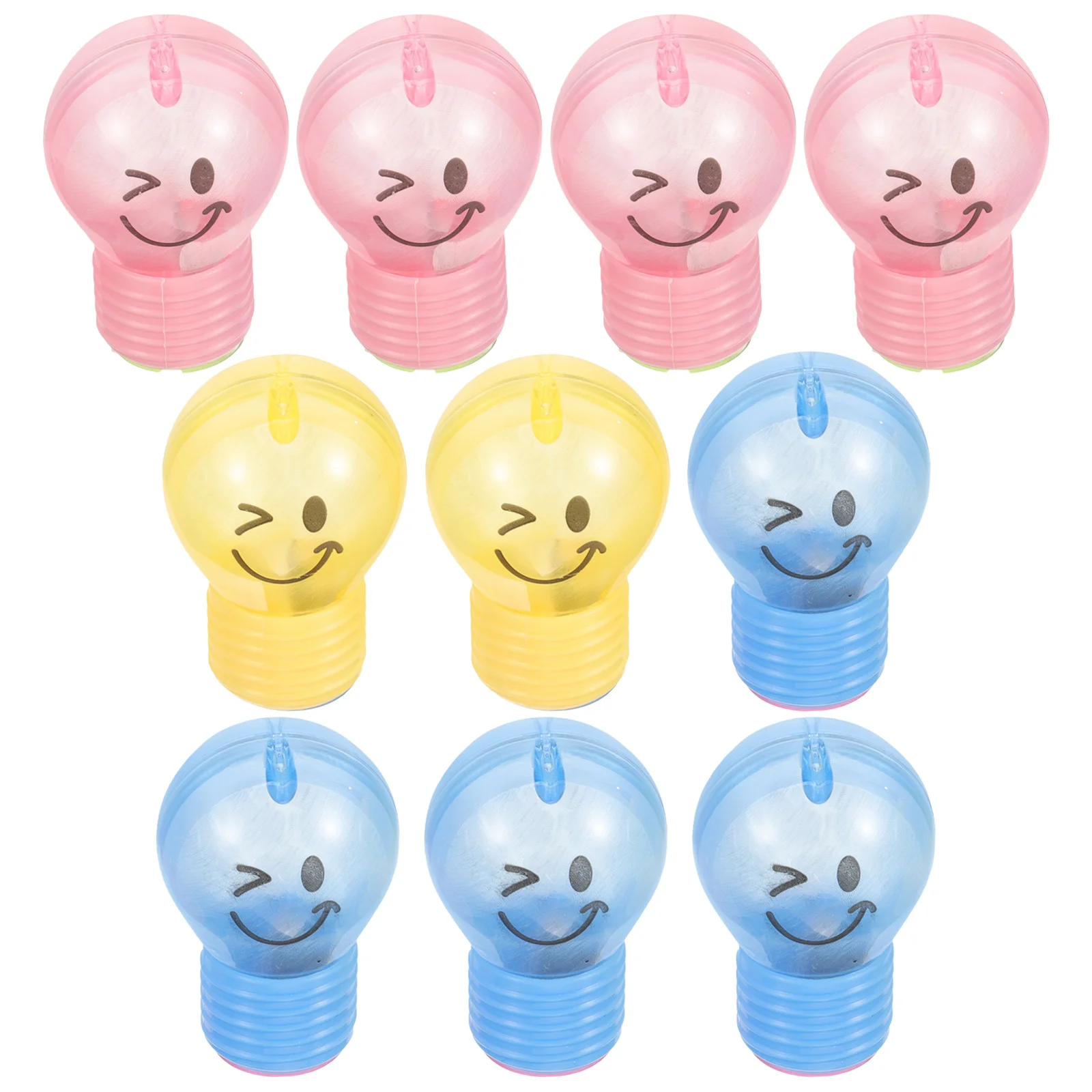 

10Pcs Bulb Pencil Sharpener Cartoon Style Portable Manual Sharpener Easy Use Compact Classroom Office Stationery Gift