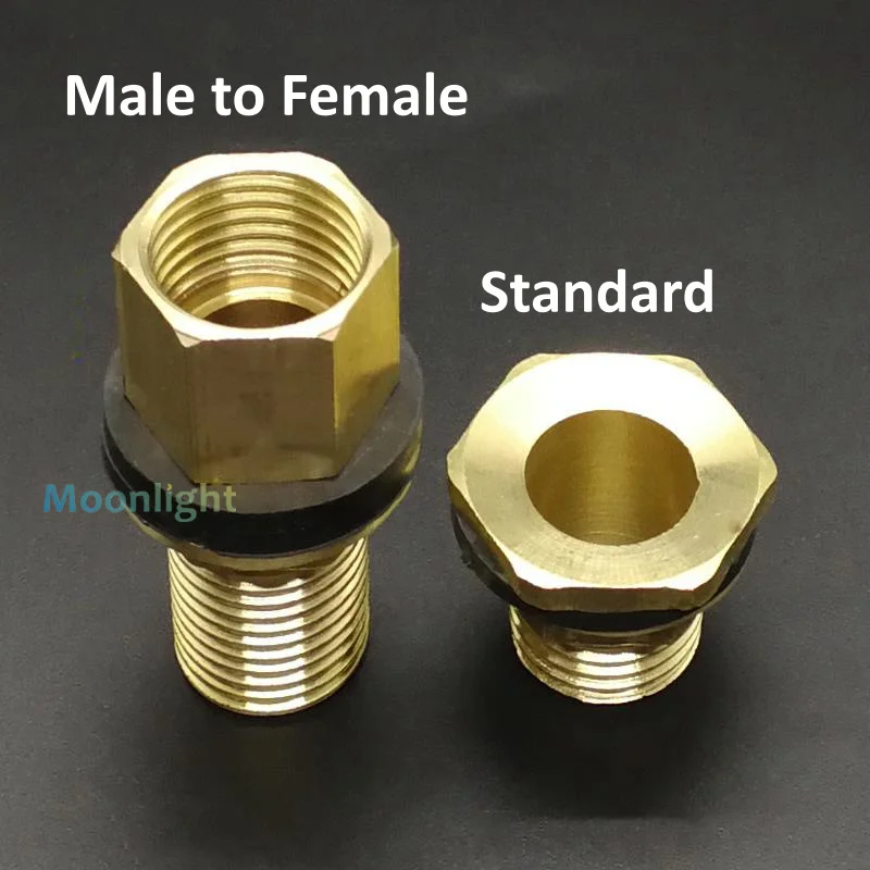 Latão Conector Tanque de Água, BSP Rosca, Masculino Tubo Feminino, Encanamento Fittings, Antepara Porca Jointer, Mangueira Adaptador, 1/4 \