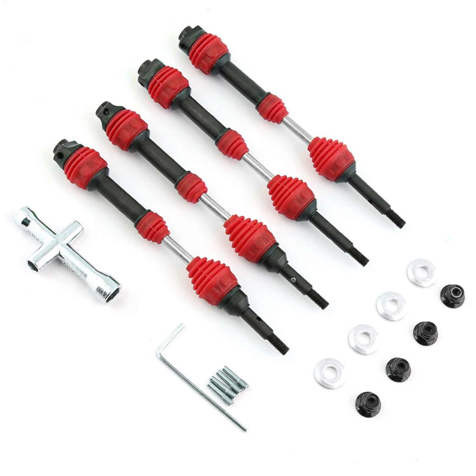 

Комплект из 4 стальных приводных валов (CVD) для радиоуправляемых машин Traxxas Slash, Rustler, Hoss, Stampede VXL 4X4 1/10