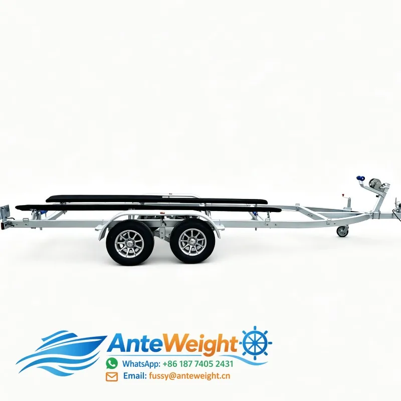 Boat Jetski Trailer Robust Marine Watercraft Reliable Suspension Solid Steel Frame Double Axle Fully Hot Dip Galvanised for Jet