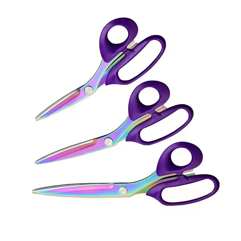 Extra Sharp Sewing Scissors Heavy Duty Titanium Coating Forged Stainless Steel Multi-Purpose Shears For Dressmaking Tailoring