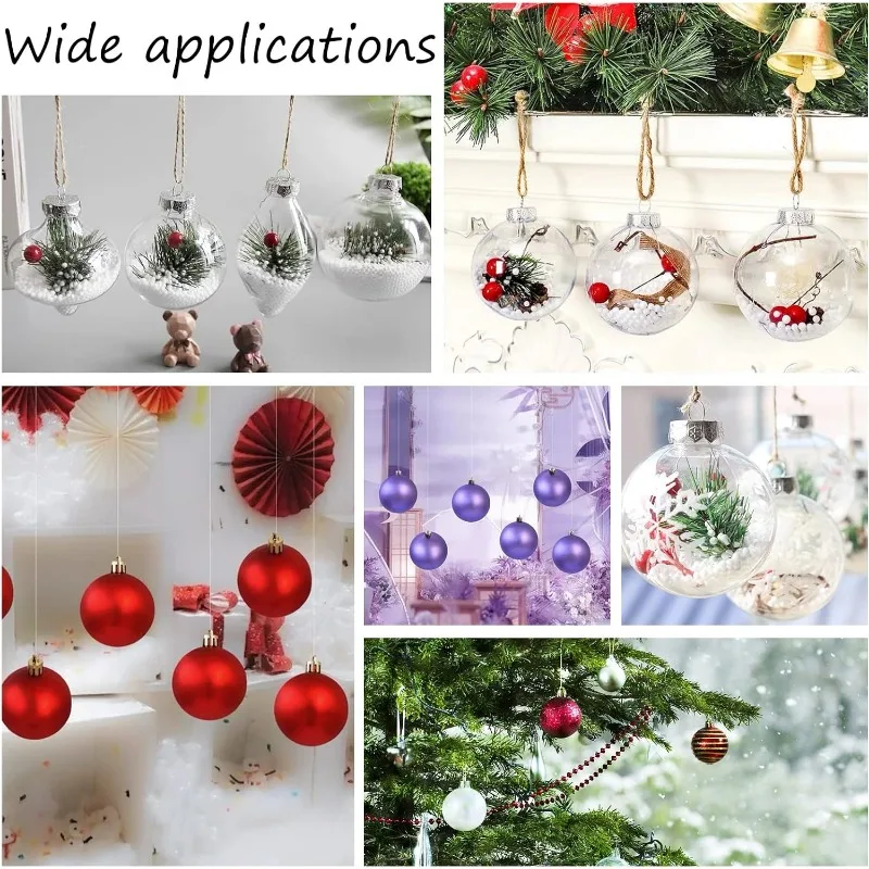 200 Pcs Round Ornament Cap Aluminum Christmas Ornament Cap Replacement Hangers Caps for Glass Porcelain Ceramic Christmas DIY