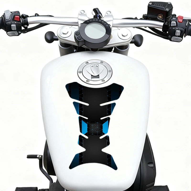 

Наклейка на топливный бак мотоцикла, 2 шт. в комплекте, технологичная геометрическая рамка, защитная пленка от царапин, виниловая наклейка для защиты материала.