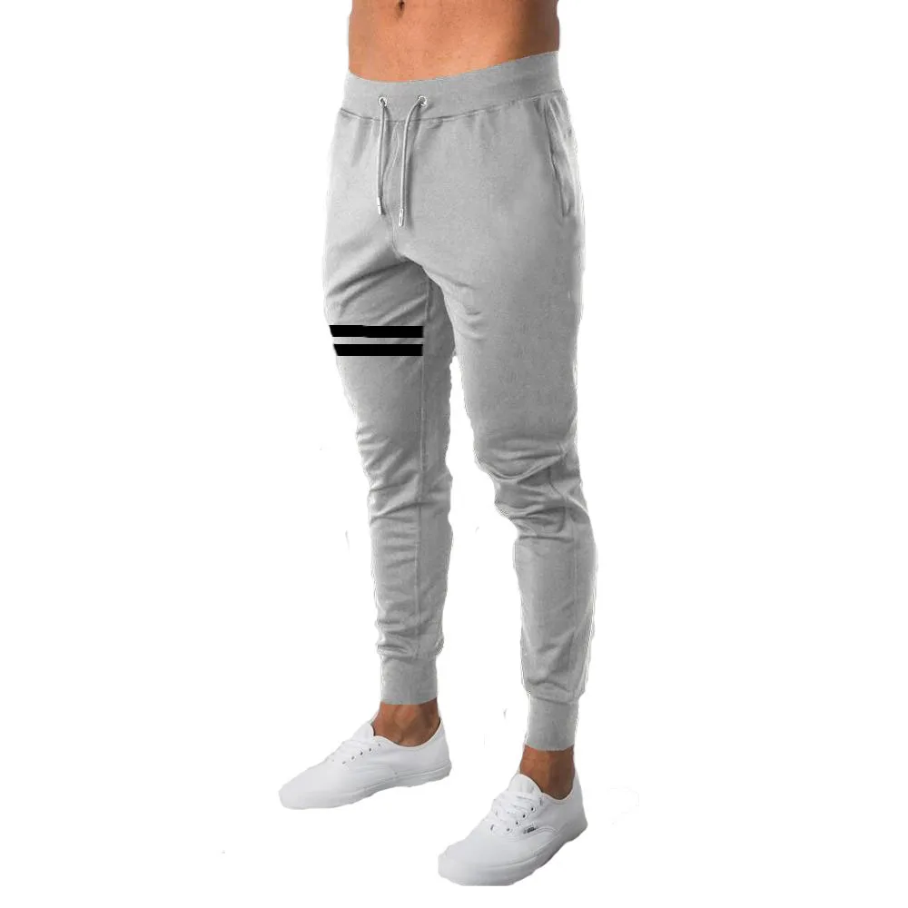 Autumn Leg Stripes Men Running Pants Gym Training Cotton Joggers Sweatpants Fitness  Muscle Sports Trousers Marathon Pants